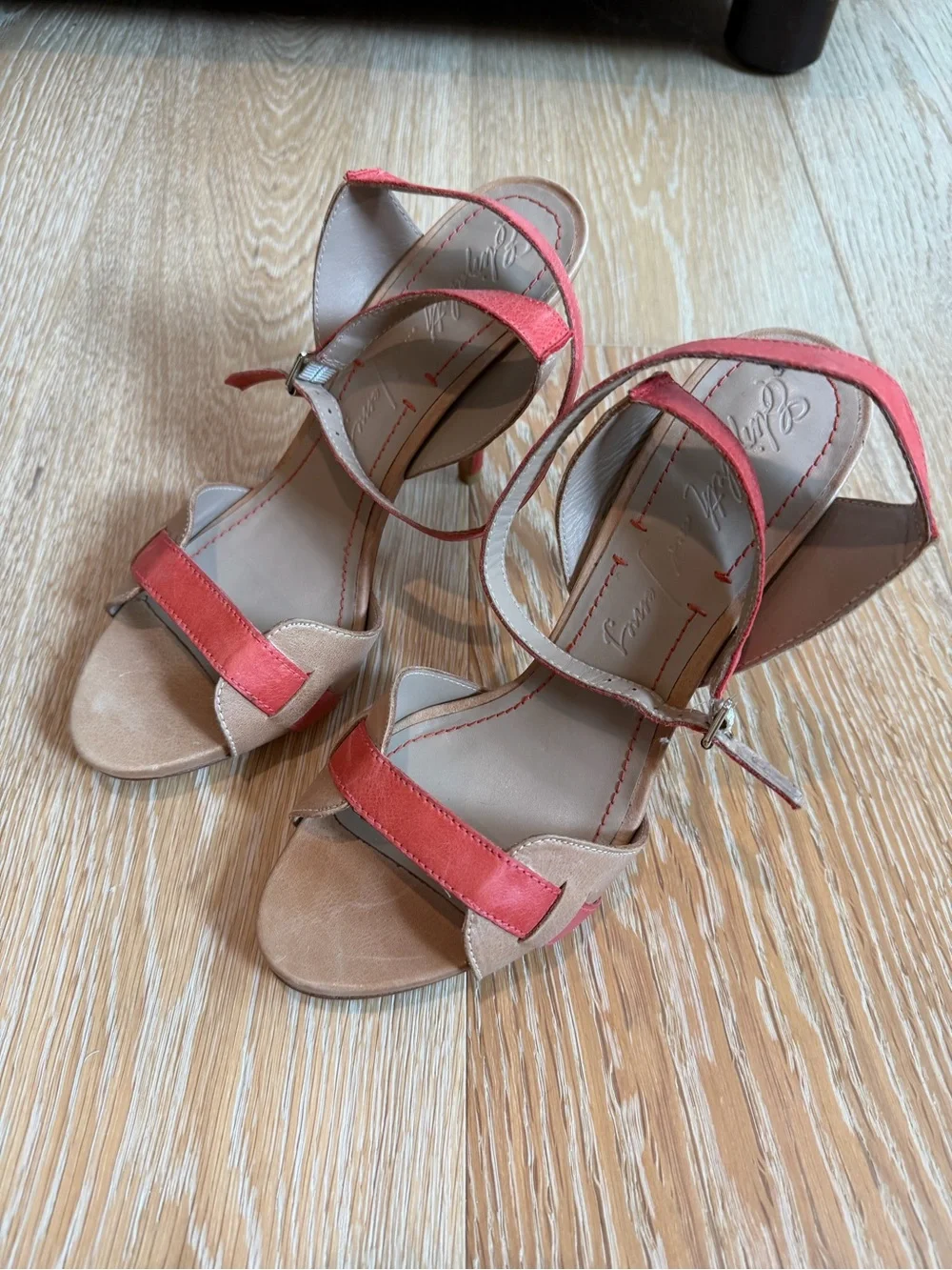 Elizabeth and James • Tan and Coral Heel